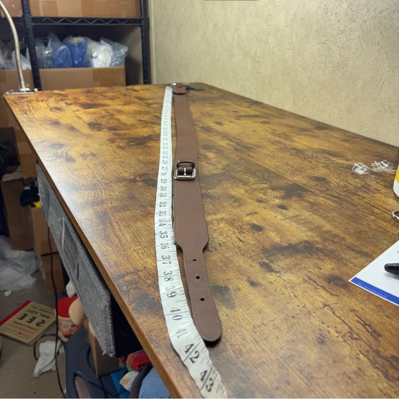 Lauren Ralph Lauren Leather Brown Belt Double Ring Womens M Silver Equestrian - Picture 14 of 16